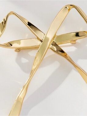 NWT Anthropologie Gold Bow Brooch